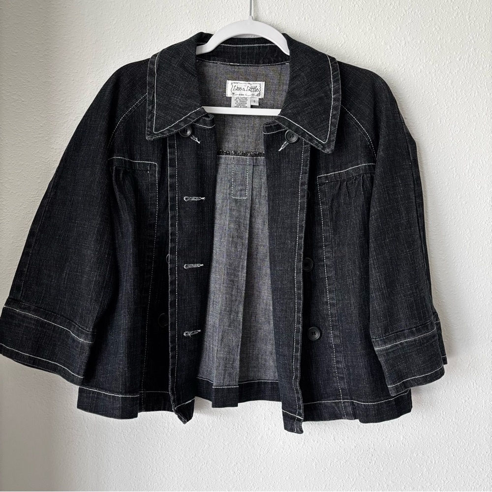 Black Denim Swing Jacket By Live A Little